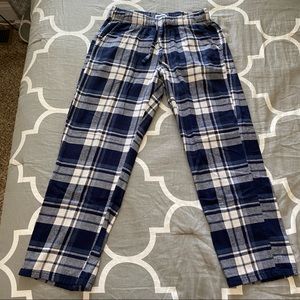 Plaid Navy Blue Drawstring Pajama Pants Old Navy Size Small